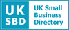 Logo for the UK Small Business Directory, featuring the text "UK SBD".